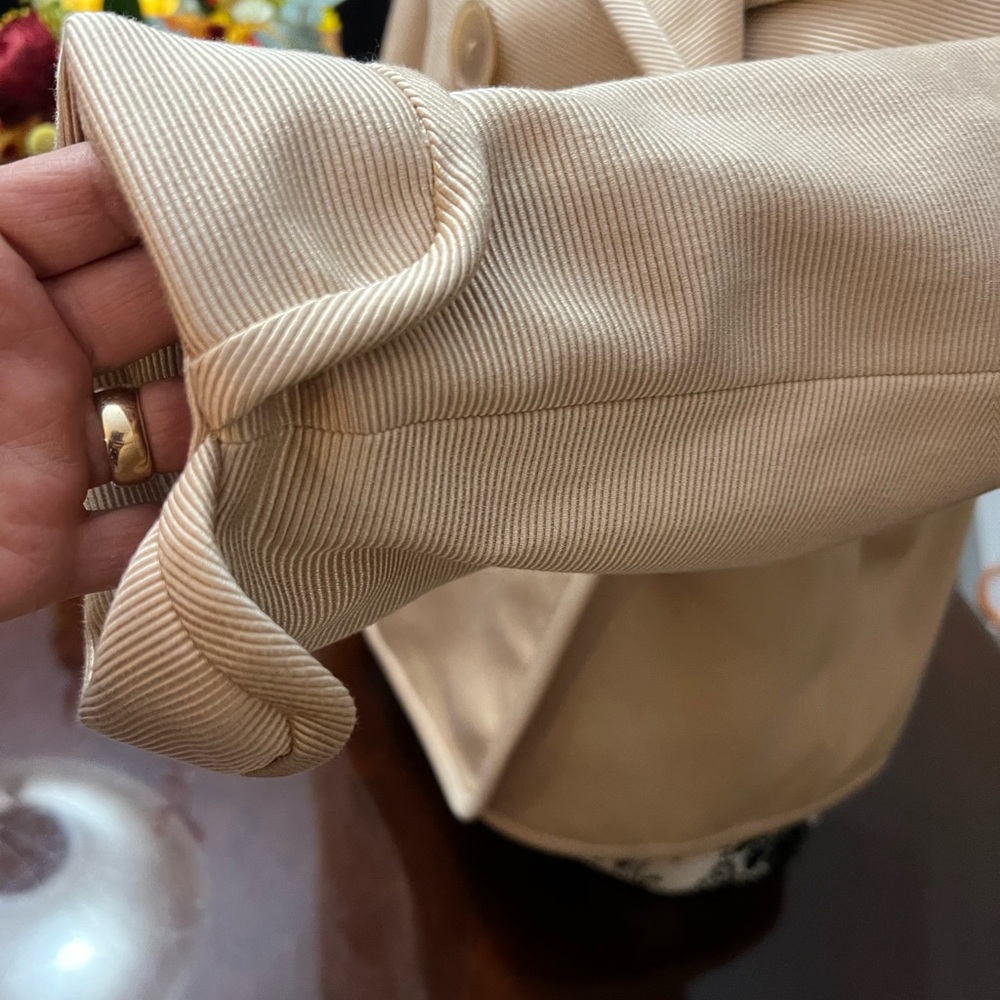 Talbots satin Beige Double-Breasted jacket - Picture 2 of 7